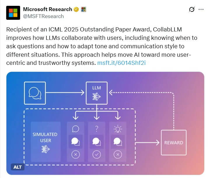 微软开源2025 ICML获奖框架，终结大模型多轮对话严重缺陷